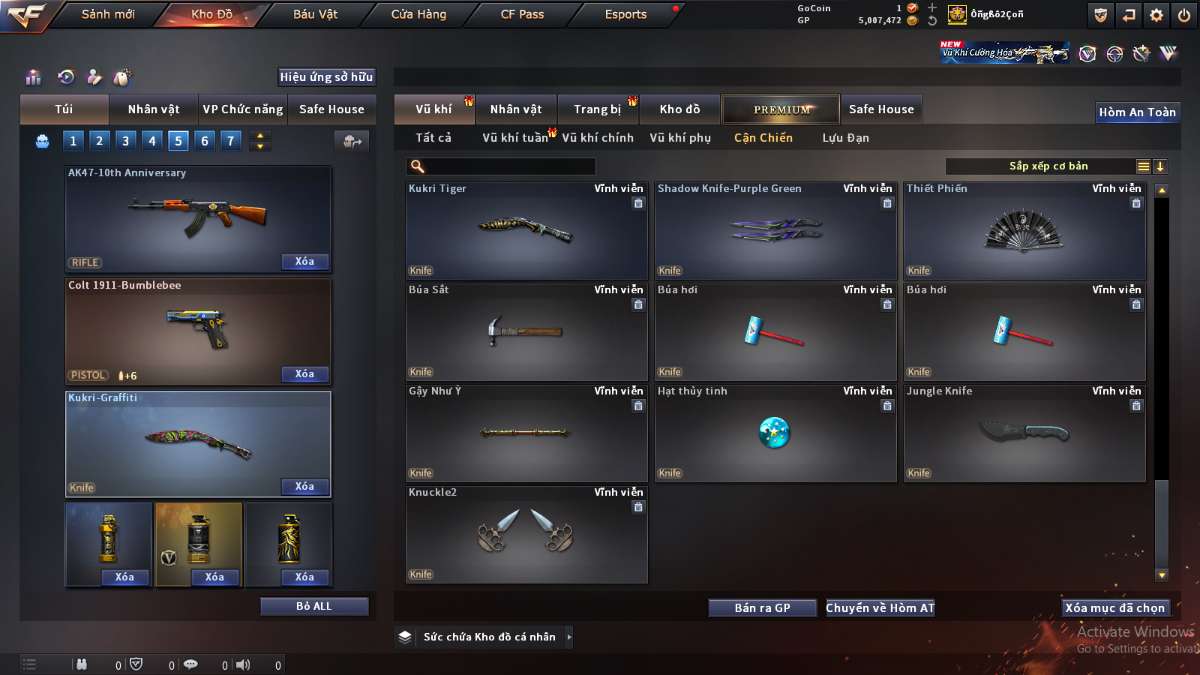 shop acc cf uy tin gia re